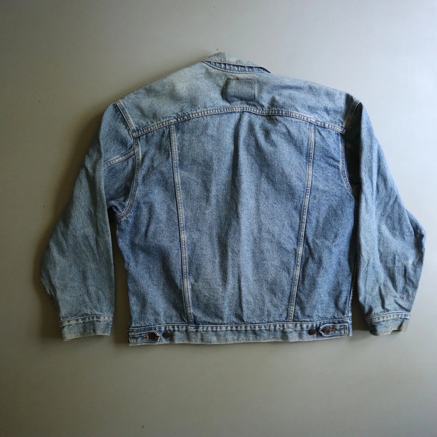 Vintage Mens Levis 70507 Alpha Distressed Faded Denim Jean Jacket Medium