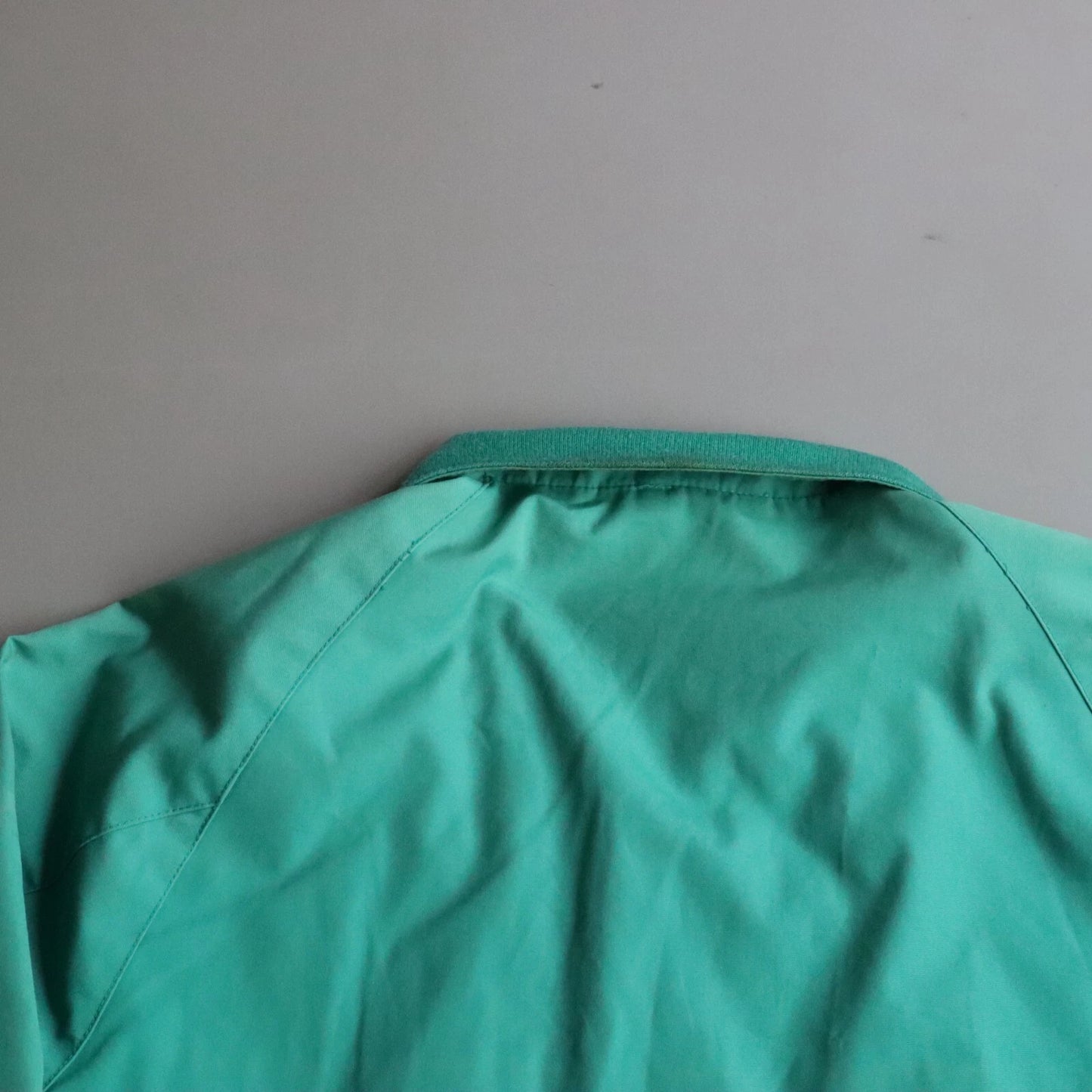 Vintage Izod Lacoste Harrington Jacket Teal Green Plaid Lining Men's Medium