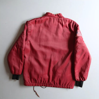 VINTAGE 70s 80s Great Lakes Lined RACING Stripe JACKET Car Stripe Rare S Small